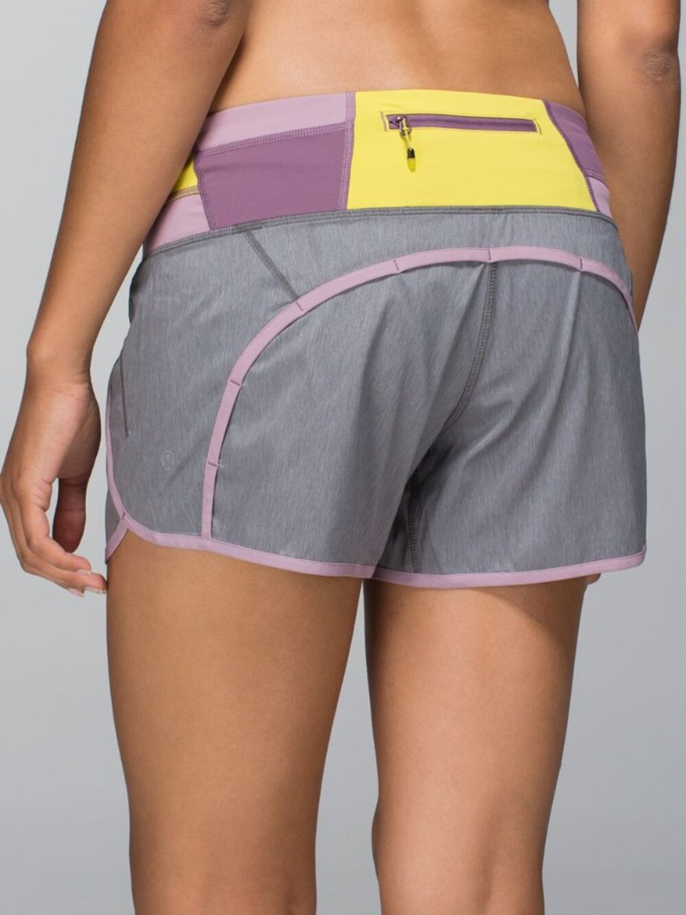 Lululemon Women's Run Times Shorts, Heathered Slate/Mauvelous, size 4 NWOT